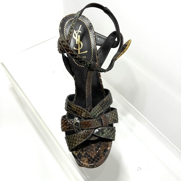 Yves Saint Laurent Shoes | Ysl Size 41 Snake Skin Wedges  YSL, Snakeskin Platform Heels